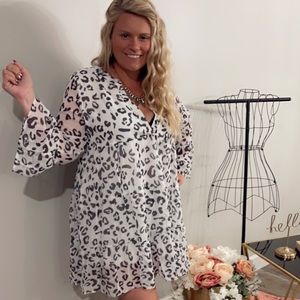 Bell Sleeve Leopard dress
